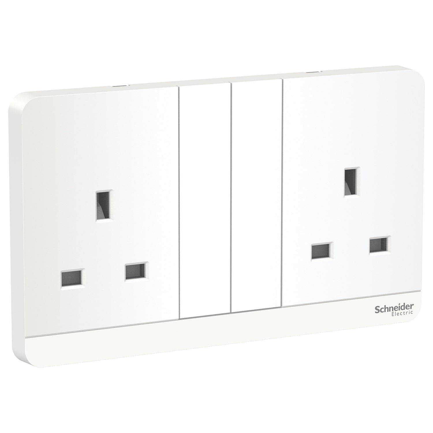 E83T25_WE 2 GANG Switched socket, AvatarOn, complete product, screw terminal, IP20, white