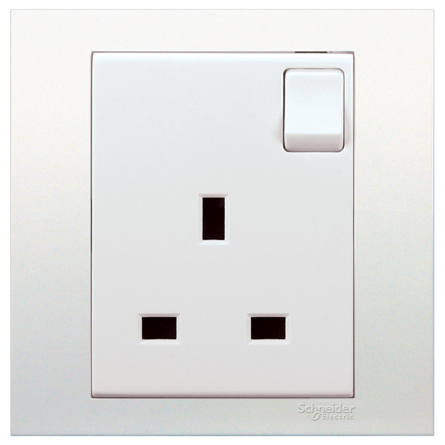 KB15 Switched Socket, Vivace, 13A, 250V, 1 gang, white