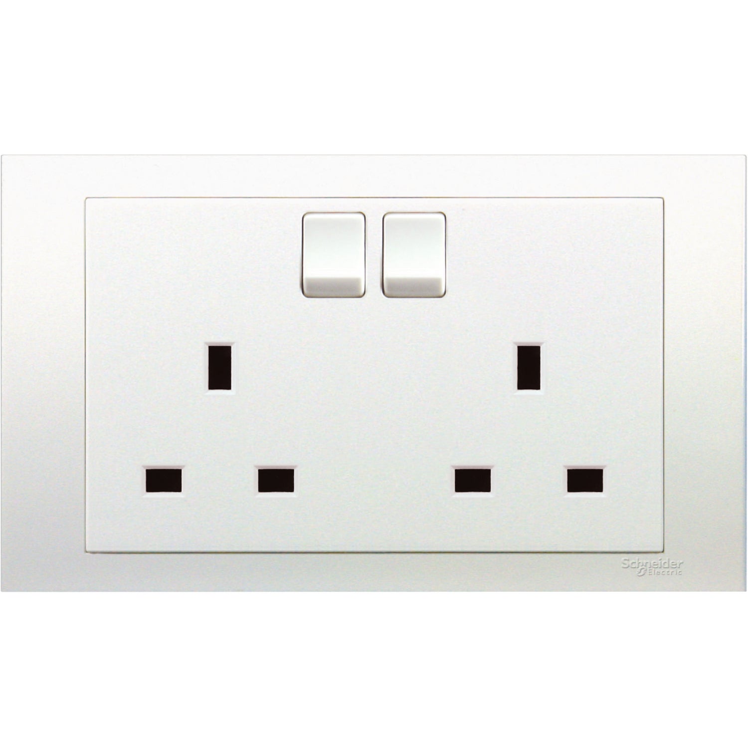 KB25 Switched Socket, Vivace, 13A, 250V, 2 gang, white