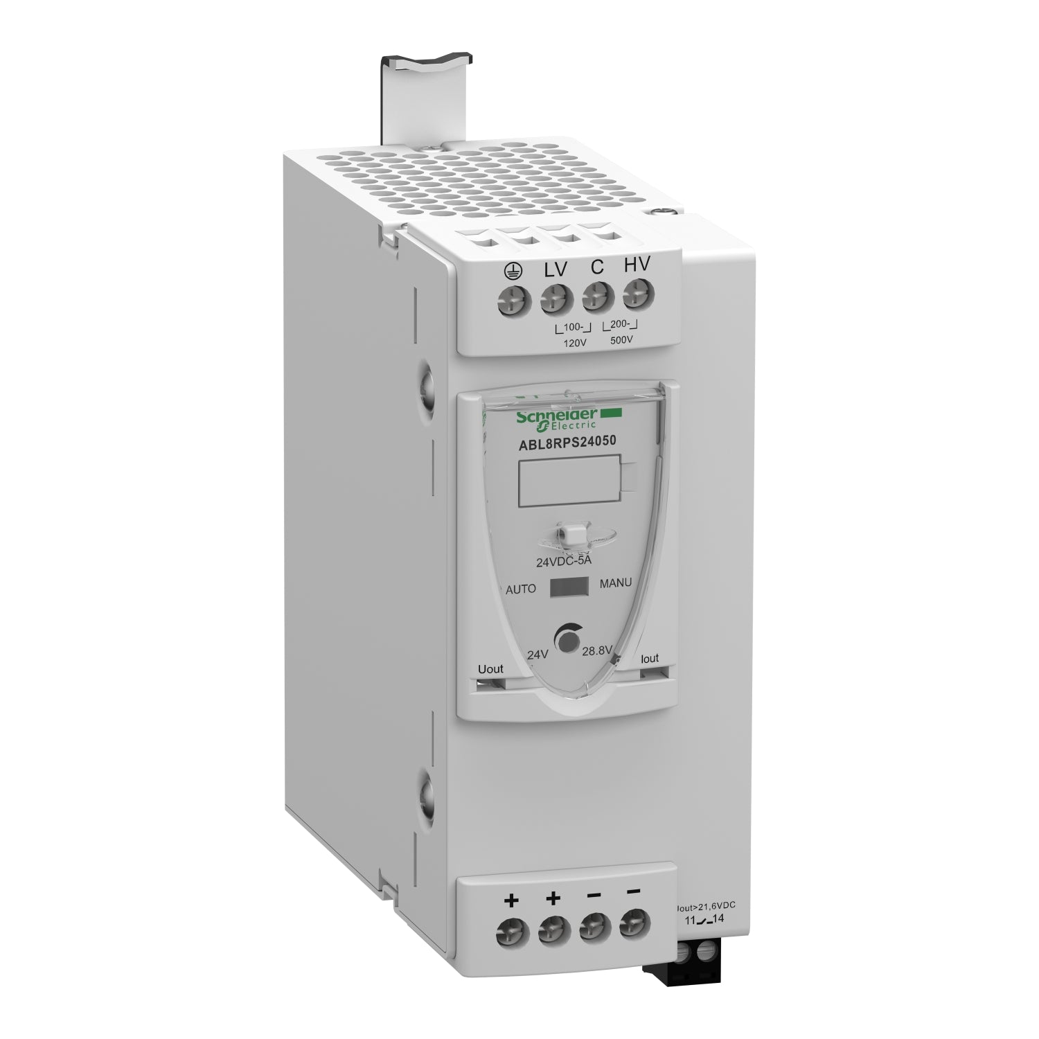 ABL8RPS24050 Regulated Switch Power Supply, 1 or 2-phase, 100..500V, 24V, 5 A