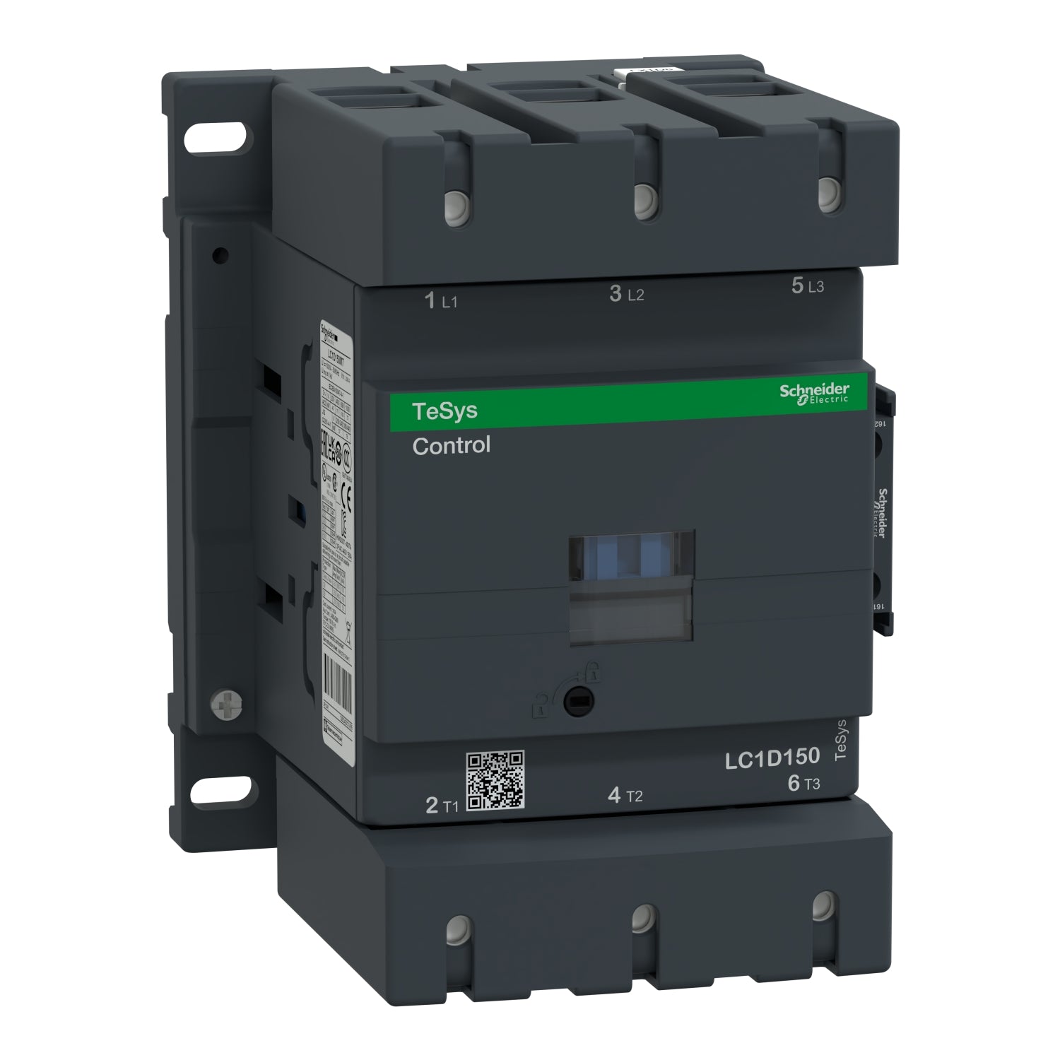 LC1D150M7 Contactor, TeSys Deca, 3P(3NO), AC-3/AC-3e, <=440V, 150A, 220V AC 50/60Hz coil, screw clamp terminals