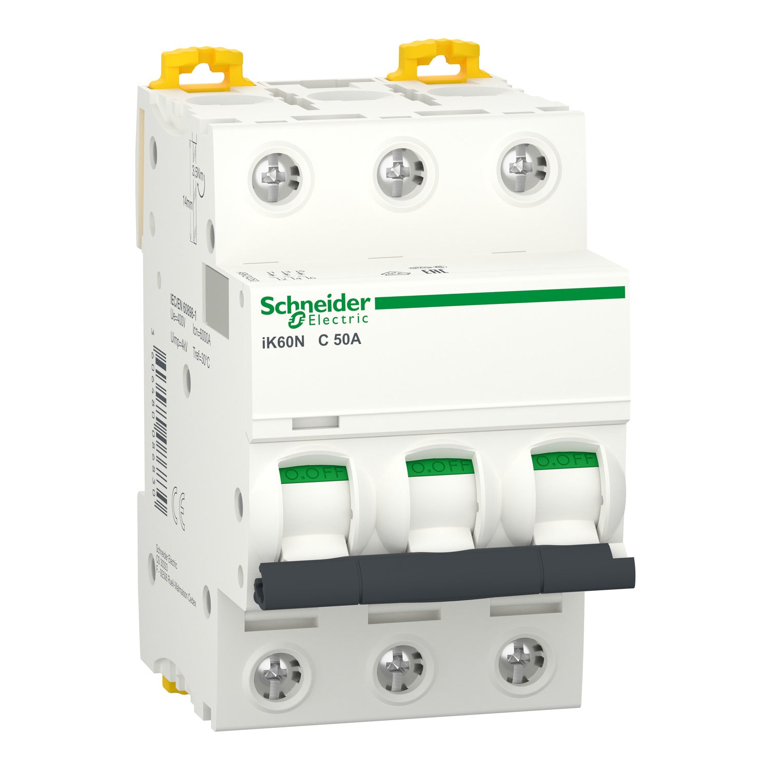 A9K24350 
miniature circuit breaker - iK60N - 3P - 50 A - C curve