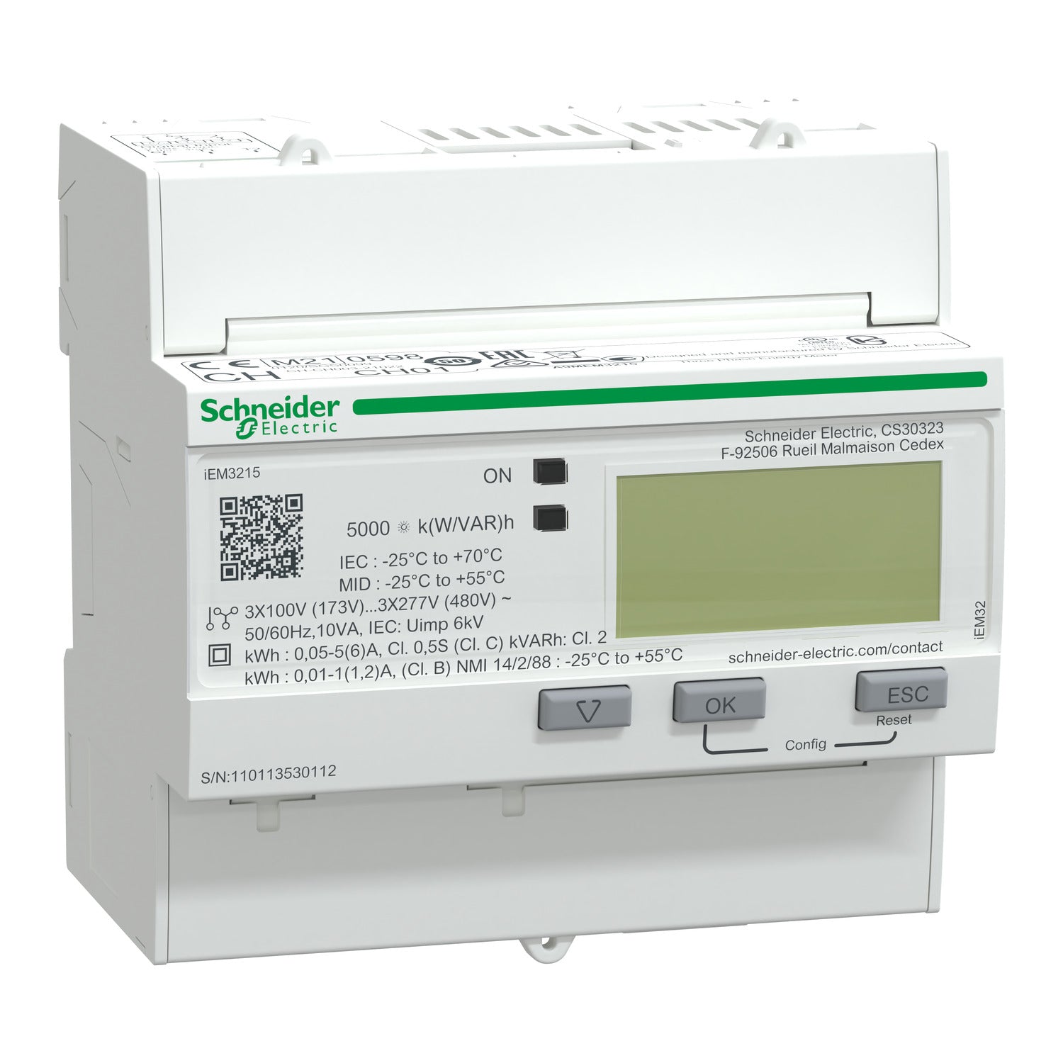 A9MEM3215 
iEM3215 energy meter - CT - multi-tariff - MID
