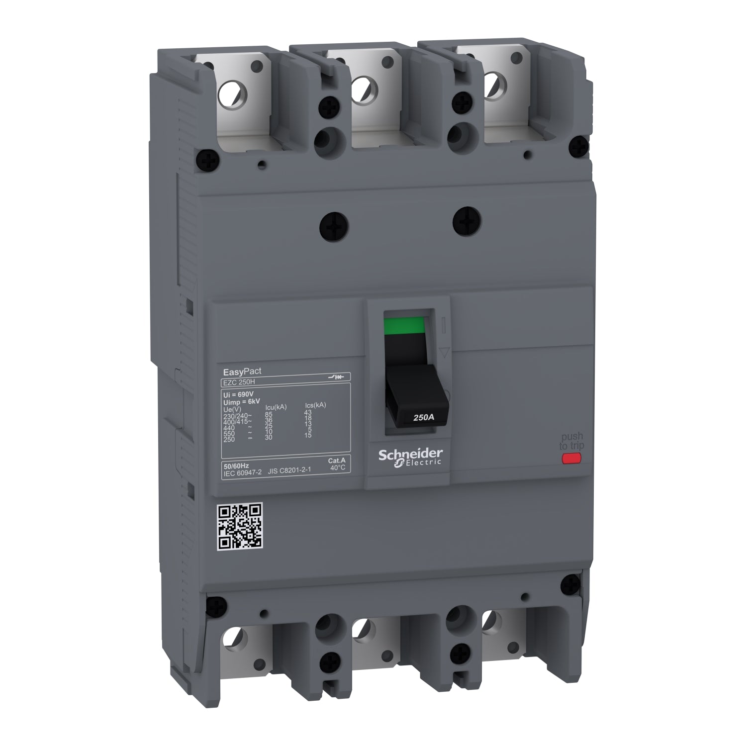 EZC250H3200 
circuit breaker Easypact EZC250H - TMD - 200 A - 3 poles 3d