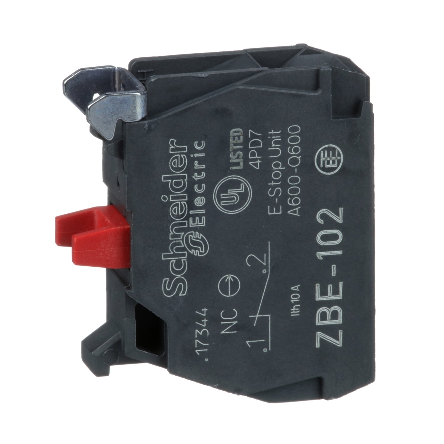 ZBE102 ZBE102 - Single contact block, silver alloy, screw clamp terminal, 1 NC