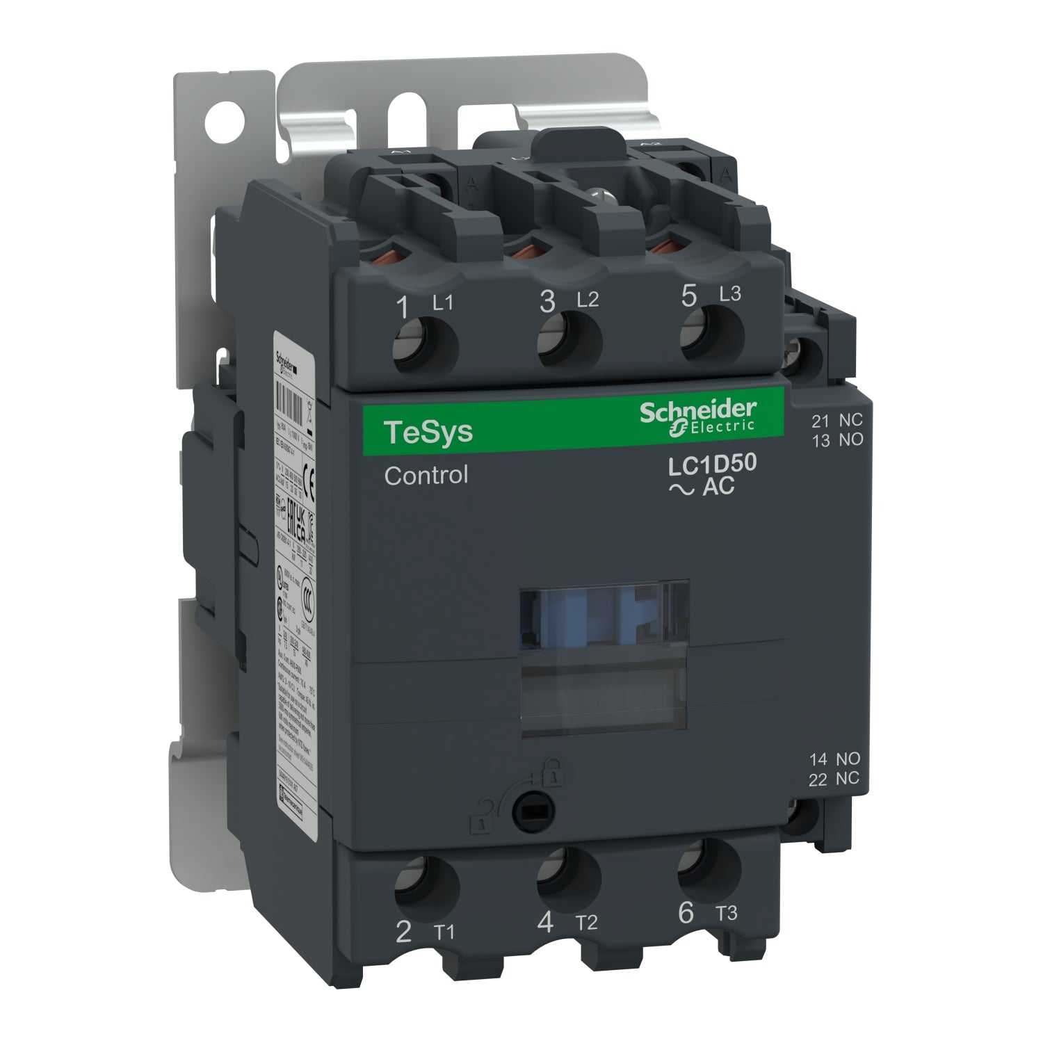 LC1D50M7 CONTACTOR 600VAC 50AMP IEC +OPTIONS