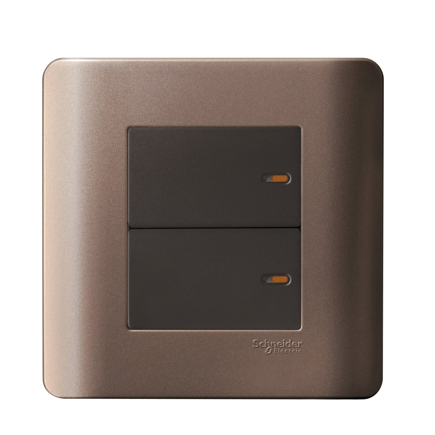 E8432_2_SZ 
ZENcelo-16AX 2 Gang 2 Way Full-Flat Switch with Ondicat w/Blister-Silver Bronze