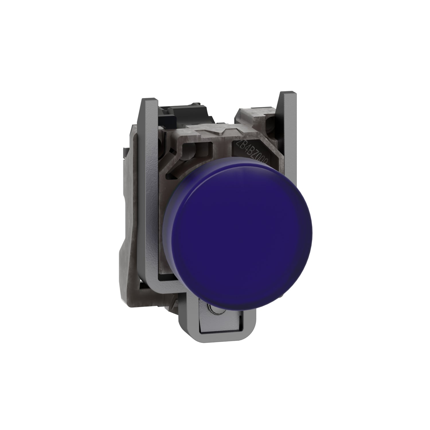 XB4BVM6 Harmony XB4, Pilot light, metal, blue, Ø22, plain lens with integral LED, 230...240 VAC