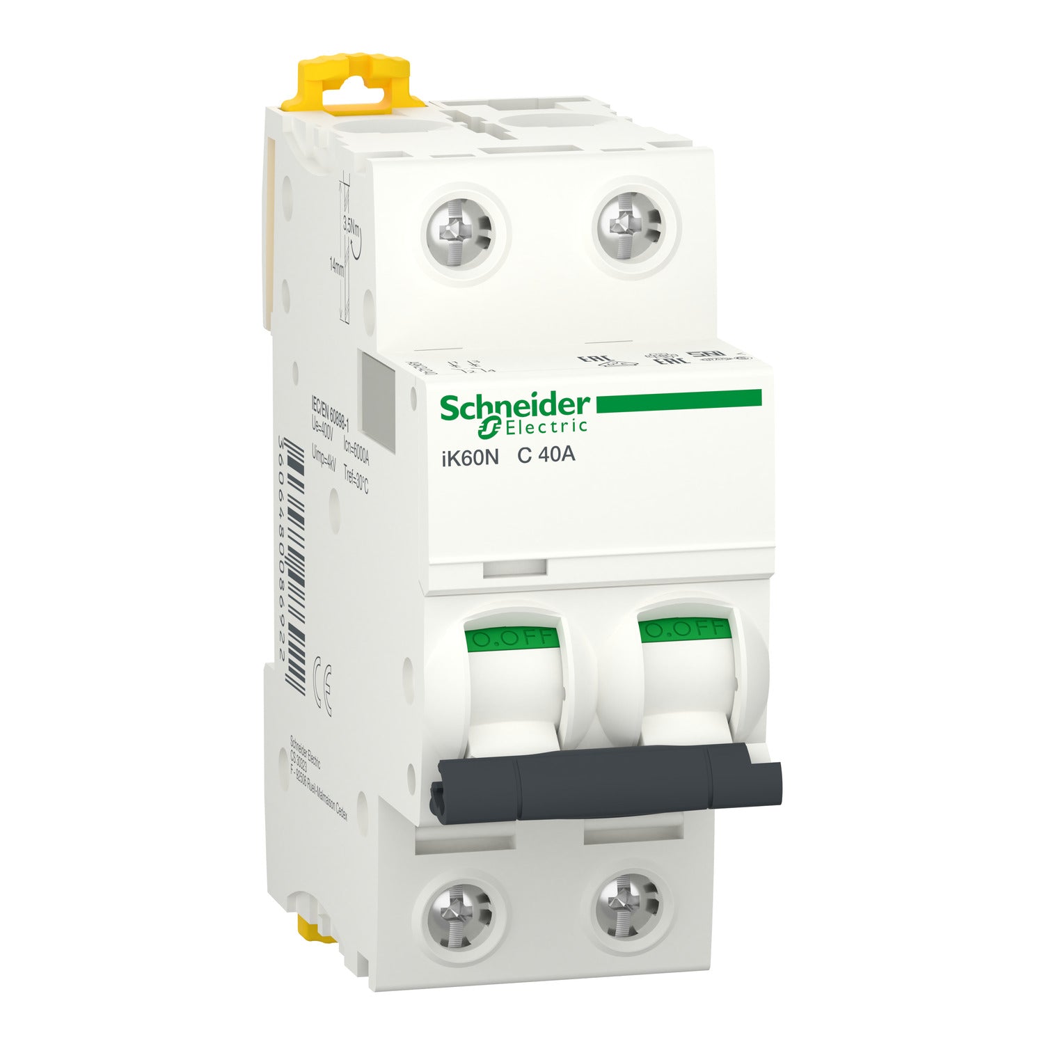 A9K24240 
miniature circuit breaker - iK60N - 2P - 40 A - C curve