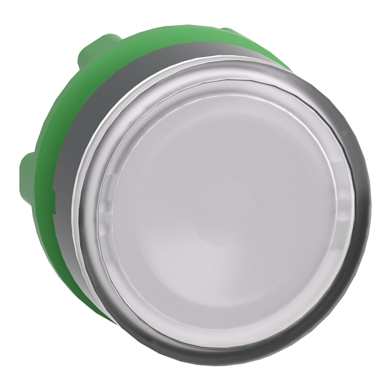 ZB5AW313 Harmony XB5, Illuminated push button head, plastic, flush, white, Ø22, spring return, plain lens integral LED