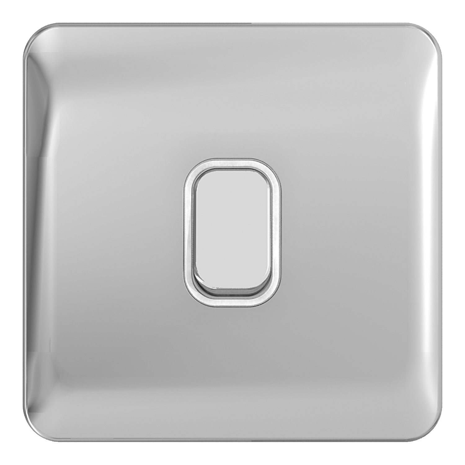 GGBL1012WPC 
Lisse - Plate Switch - 1 gang 2 way - 10AX Polished Chrome with White Interior