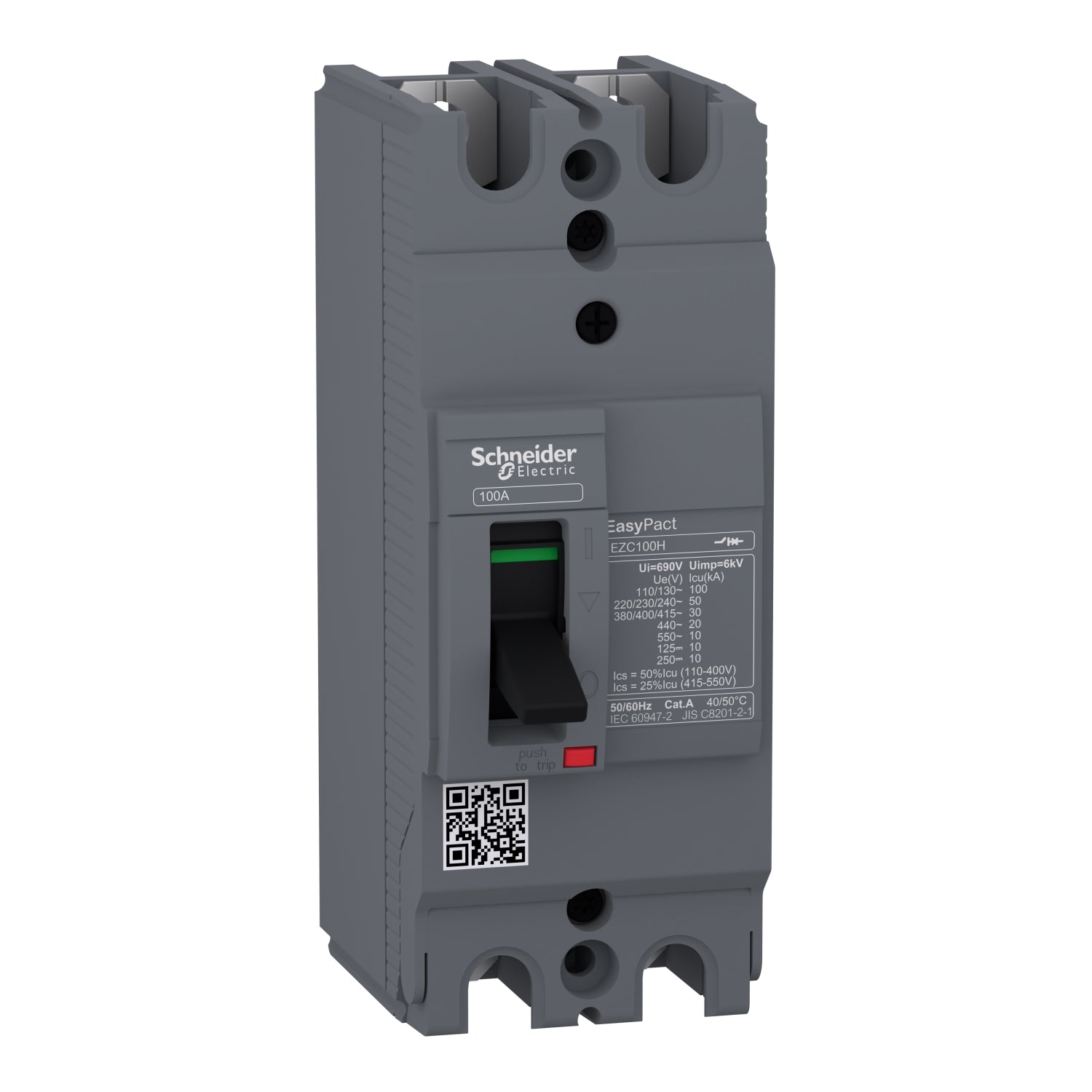 EZC100H2080 
circuit breaker Easypact EZC100H - TMD - 80 A - 2 poles 2d