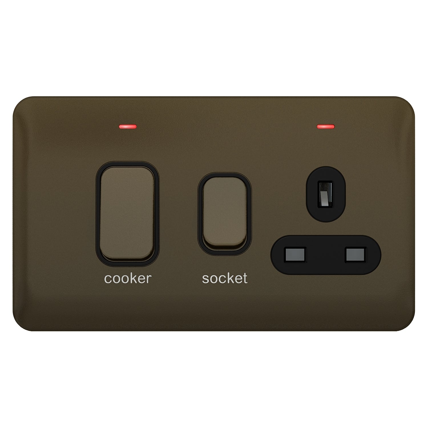 GGBL4001BMB 
Lisse - Cooker Control Unit with 13A Socket LED Ind 45A DP Mocha Bronze with Bl