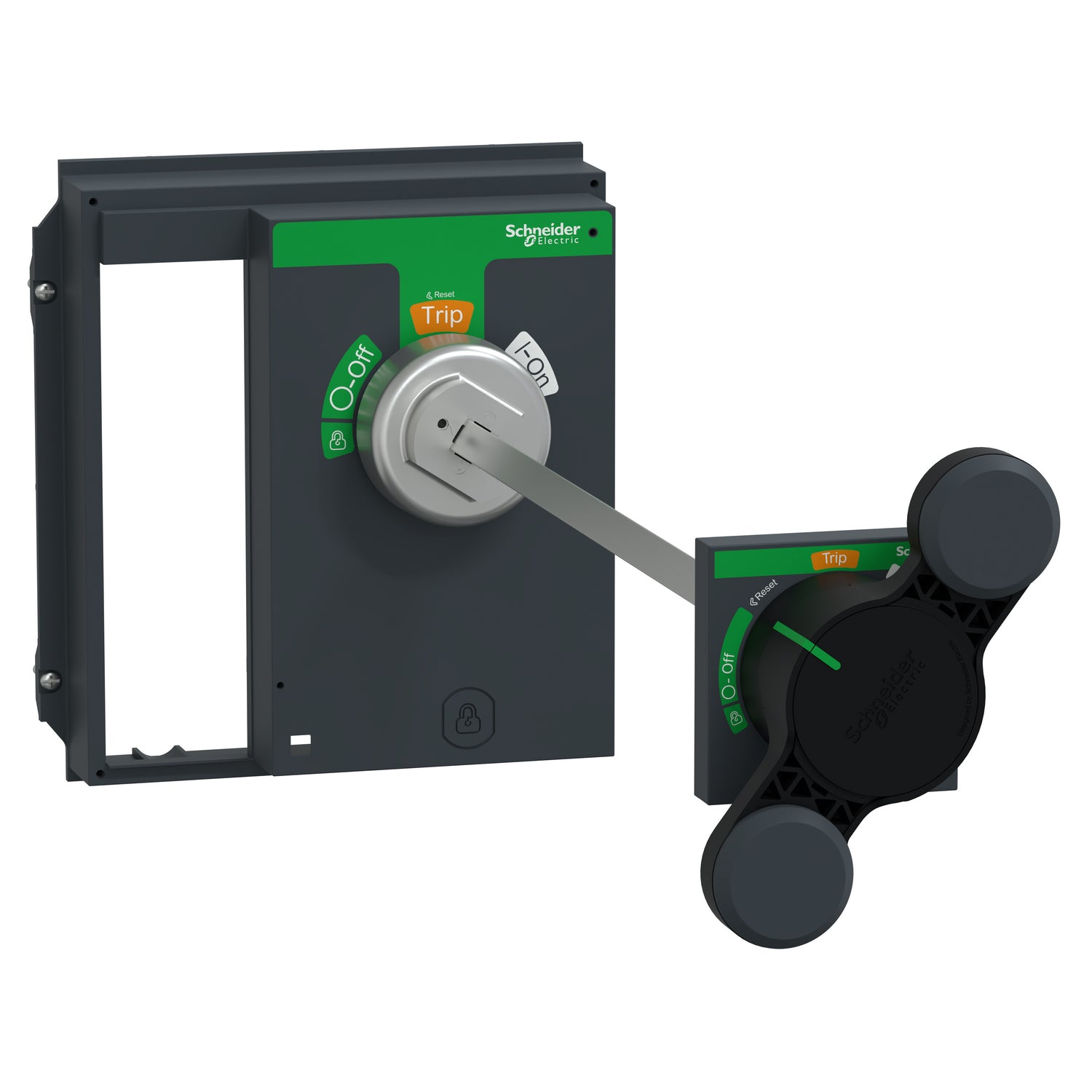 33878 Extended rotary handle, ComPacT NS630b to NS1600 fixed, black handle, shaft length 218mm to 605mm, IP55