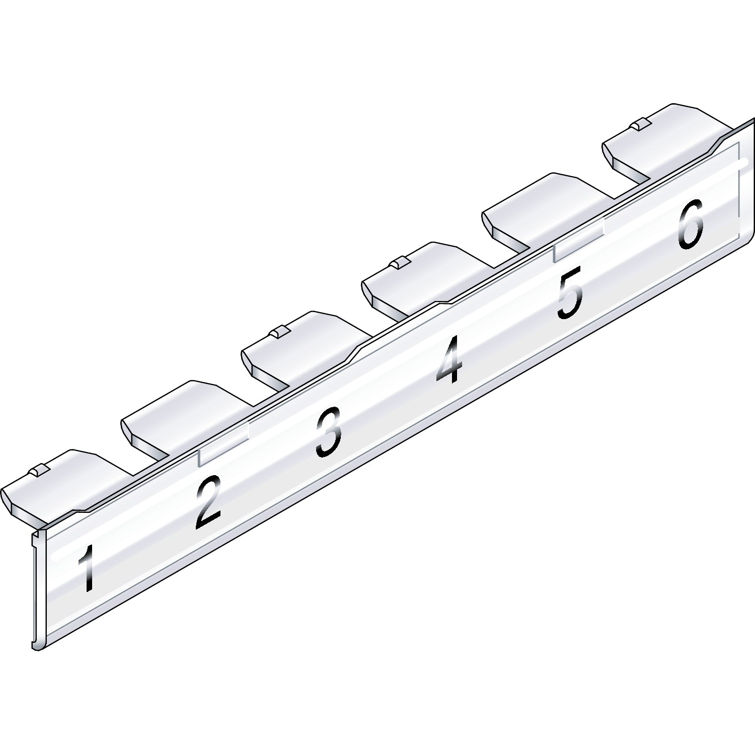 VDI9907 Multiplus 6 Ports clear Label holder