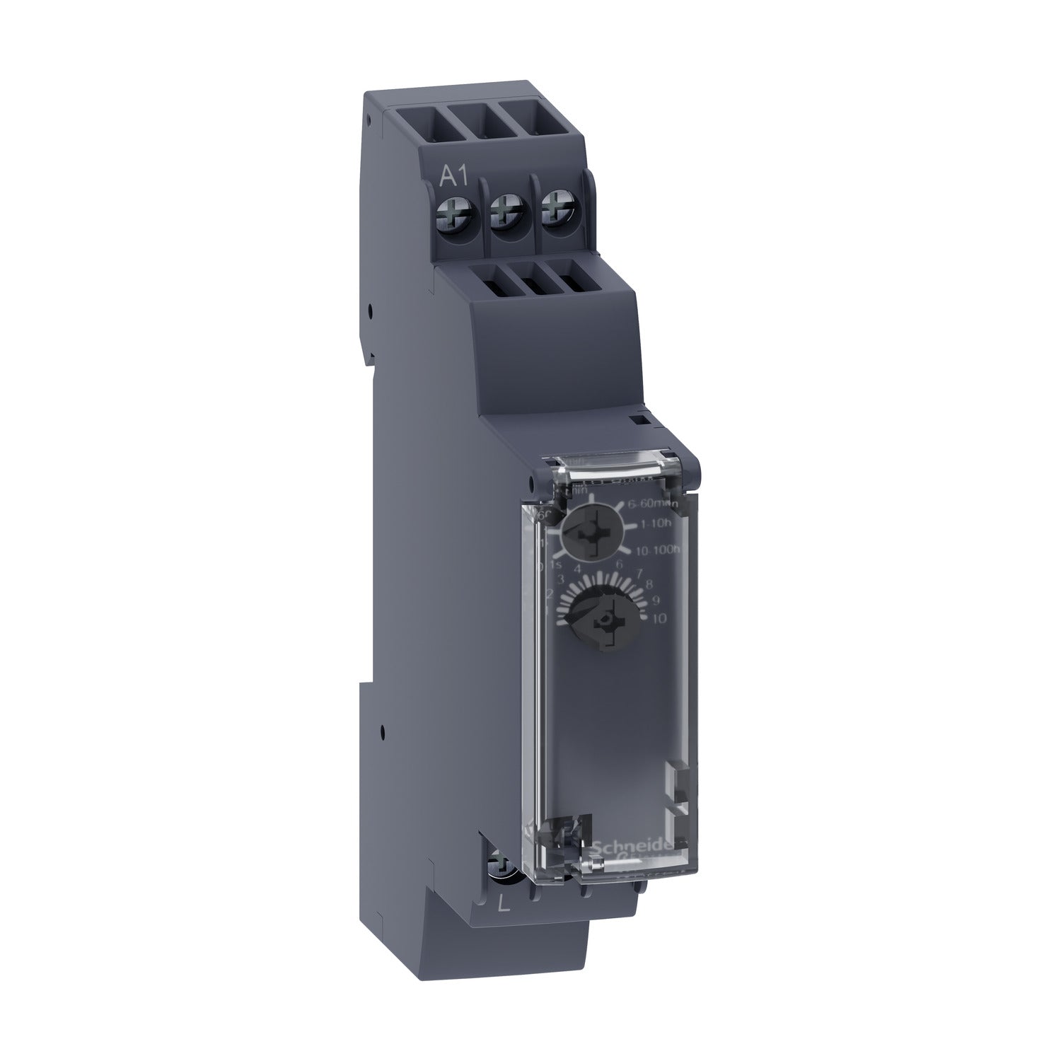 RE17LAMW Harmony, Modular timing relay, 0.7 A, 1 CO, 0,1 s..100 h, on delay, solid state output, 24..240 V AC/DC