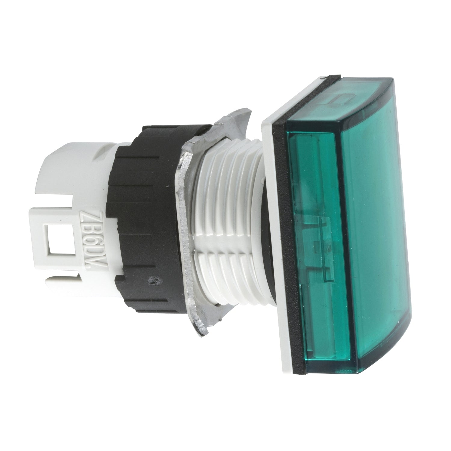 ZB6DV3 rectangular green pilot light head Ø16 for integral LED