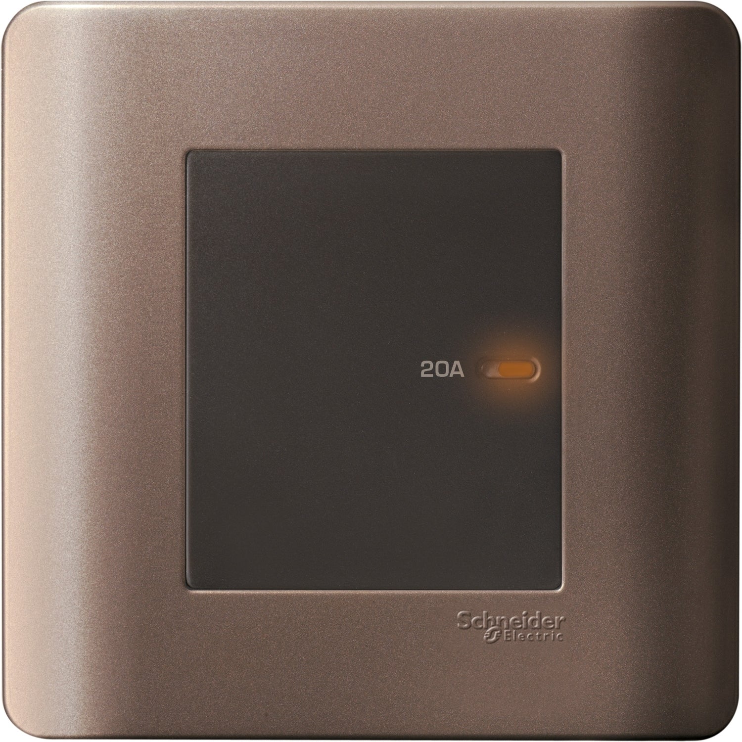 E8431D20_SZ 
20A 1 Gang Full-Flat Double Pole Switch with Neon, Sliver Bronze