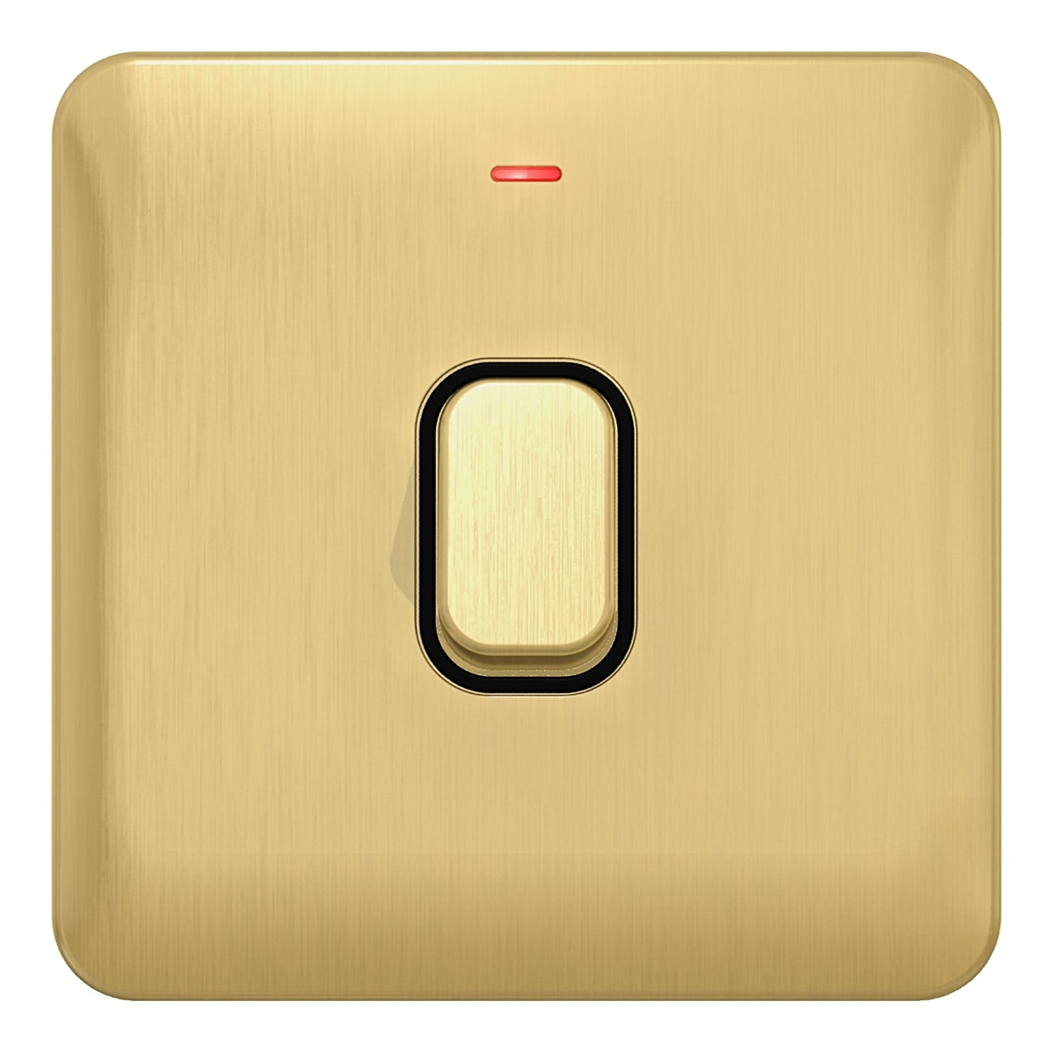 GGBL2011BSB 
Lisse - Control Switch - 1 gang LED Ind - 20AX DP Satin Brass with Black int