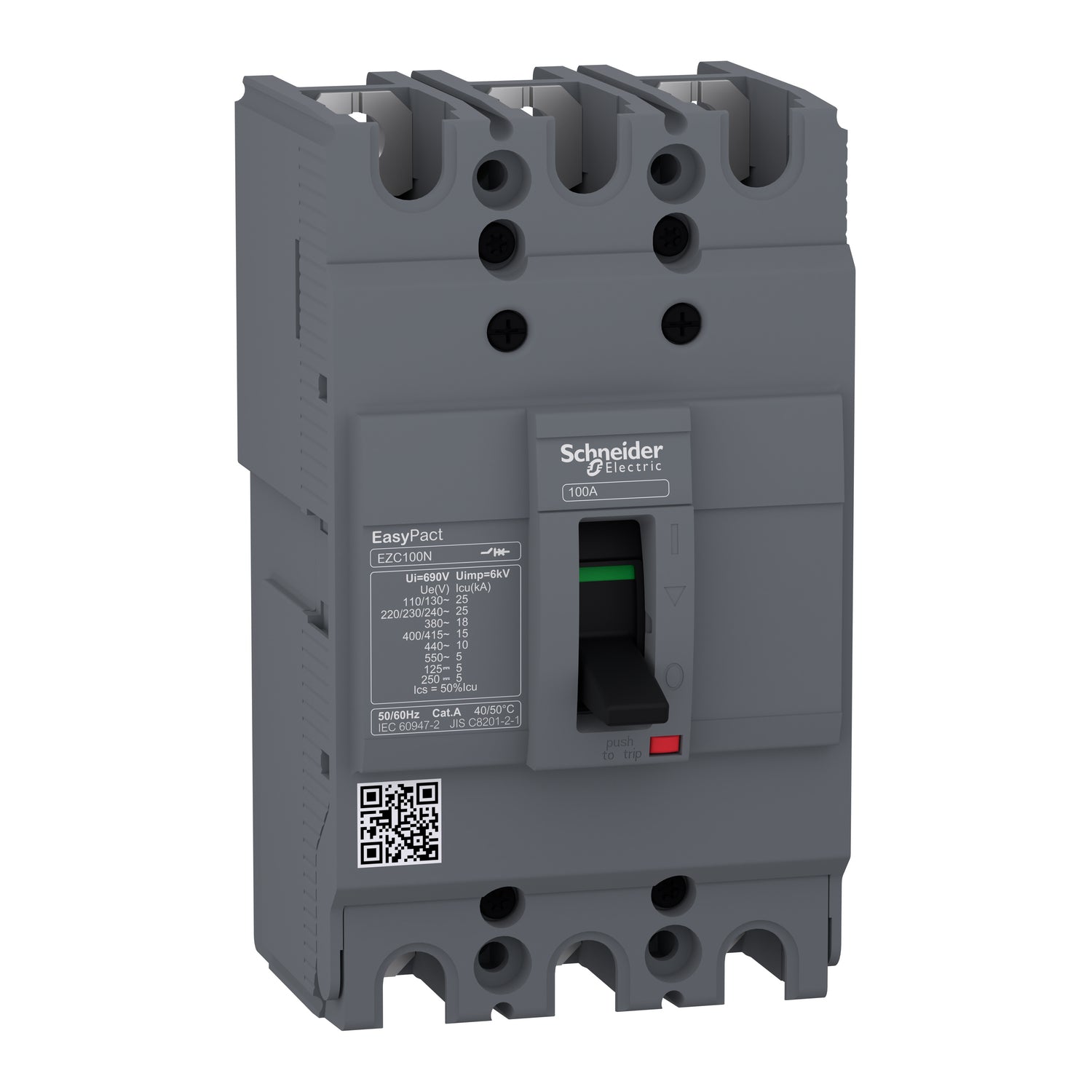 EZC100N3032 
circuit breaker Easypact EZC100N - TMD - 32 A - 3 poles 3d