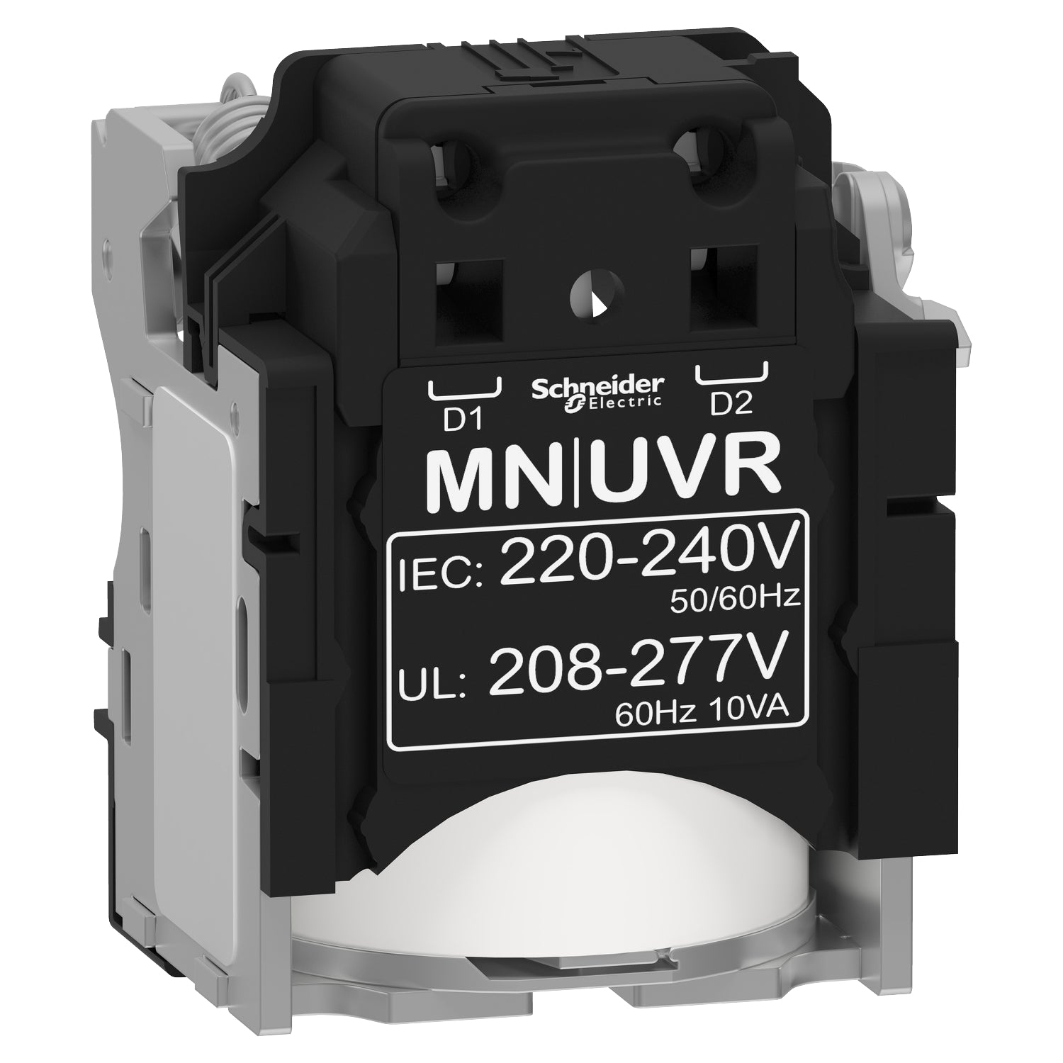 LV429407 
MN undervoltage release, ComPacT NSX, rated voltage 220/240 VAC 50/60 Hz, 208/277 VAC 60 Hz, screwless spring terminal connections